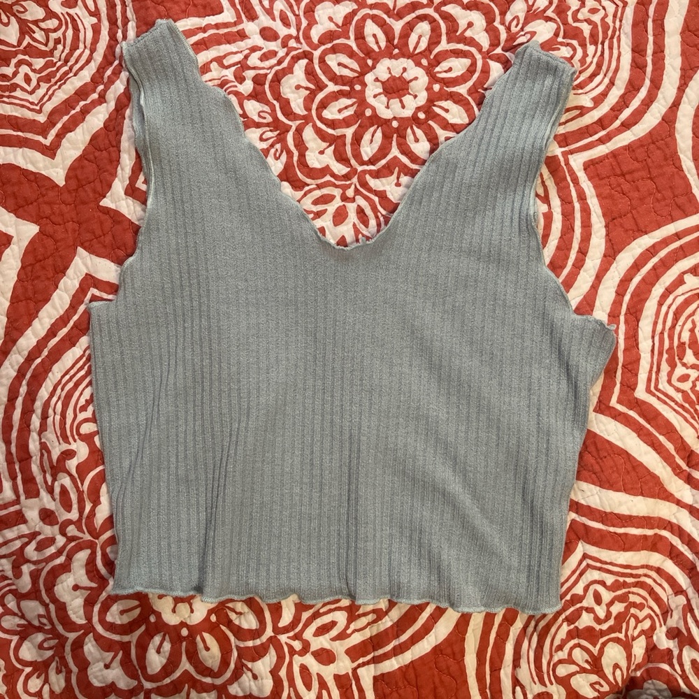 Blue cropped top